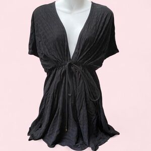 Black Tie-Front Cover-Up